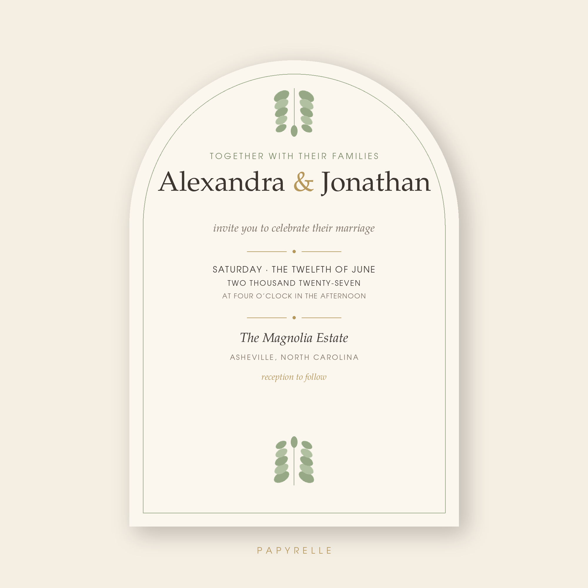 Elegant Wedding Invitation Suite — Editable Canva Template