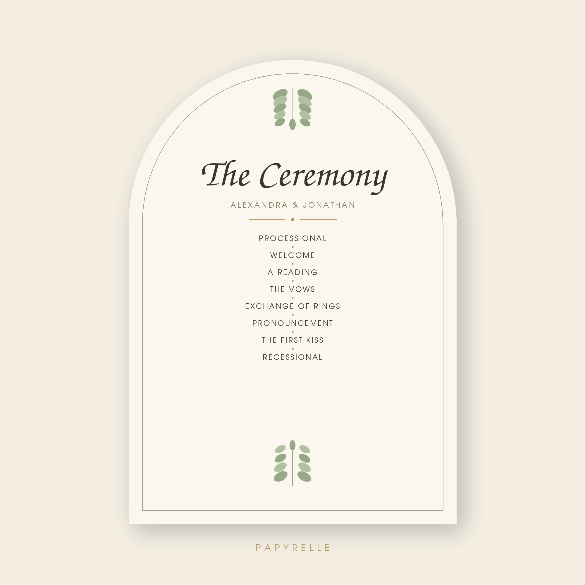 Wedding Program — Editable Ceremony Template
