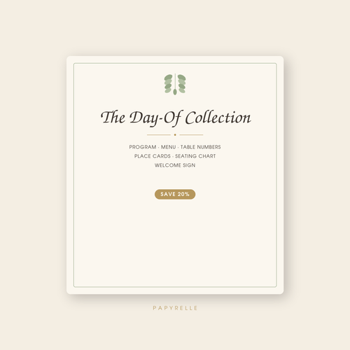 Day-Of Wedding Stationery Bundle — Save 20%