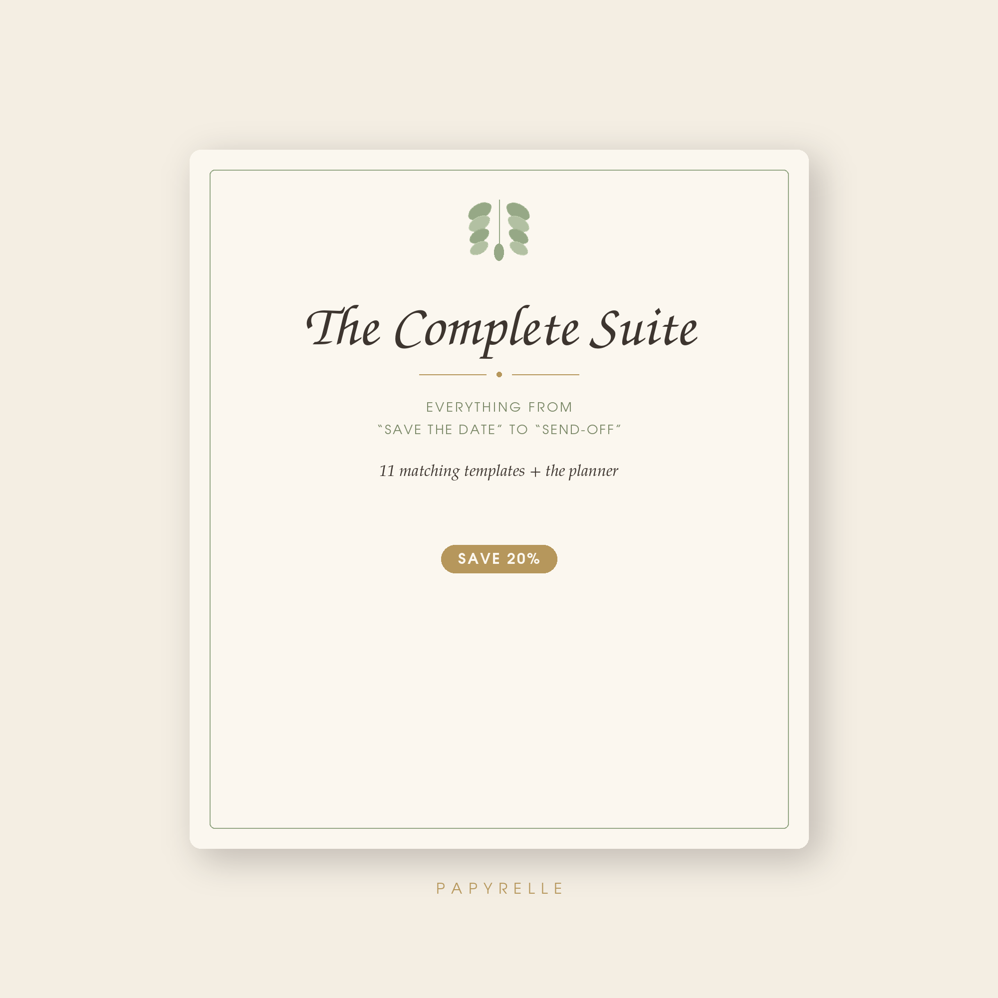 Complete Wedding Template Suite — Save 20%