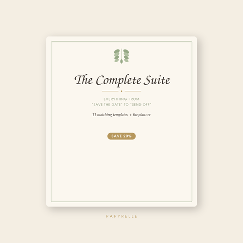 Complete Wedding Template Suite — Save 20%